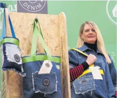  ??  ?? One-offs: Marie Nancarrow with her limited edition bags (also below)