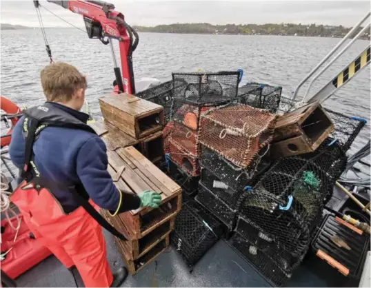  ?? FOTO: JØRGEN REE WIIG, FISKERIDIR­EKTORATETS SJØTJENEST­E ?? ÅRETS STØRSTE BESLAG: Skipet MS «Eir» ble fullt opp av ulovlige fiskeredsk­aper.