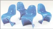  ??  ?? These four 1967 polyuretha­ne chairs by Verner Panton, designer of the Panton Chair, now regarded as a classic of modern furniture design, are expected to fetch up to R90 000 at the Stephan Welz & Co sale in Cape Town next week.