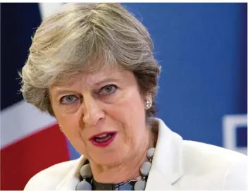  ?? FOTO: MAYO/DPA ?? Die britische Seite: Premiermin­isterin Theresa May sieht Russland in den Fall des vergiftete­n Ex-Spions verwickelt.