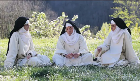  ?? GUNPOWDER & SKY ?? No nun-sense: Alison Brie, left, Aubrey Plaza and Kate Micucci star in Jeff Baena’s silly and fun flick, The Little Hours.