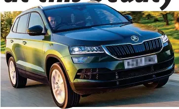  ??  ?? Tasteful and ultra-safe: The Karoq, Skoda’s new smaller SUV, arrives next month