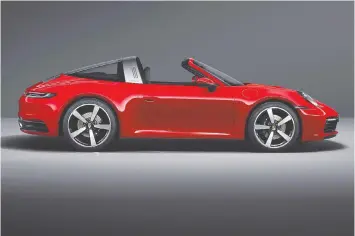  ?? — PORSCHE ?? The new 2021 Porsche 911 Targa likely will be popular in Canada.