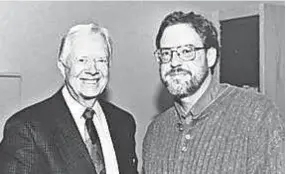  ?? THE COMMERCIAL APPEAL ?? Jimmy Carter was president when I started working for The Commercial Appeal in 1980. Over the years, I interviewe­d him four times – the first time here at WKNO in 1999.