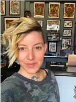  ?? CAROLYN SANDLER ?? Carolyn Sandler owns Makara Tattoo Shop in Parkdale. Her microbusin­ess is at risk of closing.