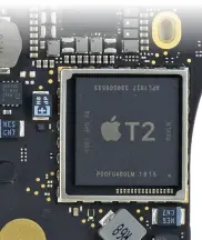  ??  ?? Macs containing a T2 chip could become inoperable after unauthoriz­ed repairs.