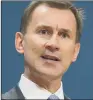  ??  ?? JEREMY HUNT: Said the apps for patients would be in place by the end of 2018.