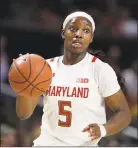  ?? Julio Cortez / Associated Press ?? Former Maryland star Kaila Charles is adusting to life as a WNBA rookie with the Sun.