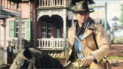  ?? ROCKSTAR GAMES ?? Imagen del aspecto de Red Dead Redemption 2, de Rockstar Studio, en una PS4 Pro