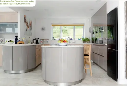  ??  ?? The Schuller Gala Castell kitchen is mainly ex-display supplied by Dajon Interiors