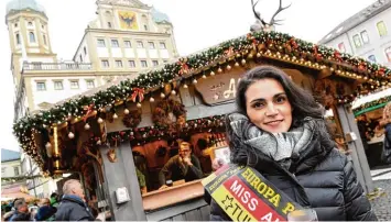  ?? Foto: Silvio Wyszengrad ?? Carolin Lisa Villani wurde vor rund einem Monat zur Miss Augsburg gekürt. Nun hofft sie auf eine Karriere als Model. Einige Angebote gibt es bereits.