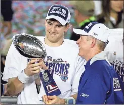  ?? AP - Charlie Riedel, file ?? After 16 seasons and a pair of Super Bowl wins as the Giants’ franchise player, Eli Manning announced Wednesday that he would be retiring from the NFL.