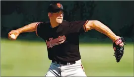  ?? NICK LAMMERS/STAFF FILE PHOTO ?? The Giants drafted pitcher Steve Soderstrom in the first round in 1993. Today, they could draft Soderstrom’s son Tyler, a catcher, in the first round as well. No father-son duo has ever been drafted in the first round by the same team.