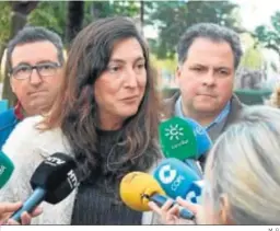  ?? M. G. ?? La número dos del PP andaluz, Dolores López, ayer en Huelva.