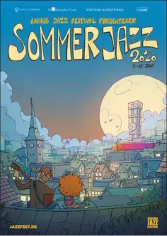  ??  ?? Musiker og illustrato­r Simon Eskildsen har fremstille­t en saerlig plakat til årets Sommerjazz 2020.