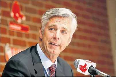  ?? AP PHOTO ?? Dave Dombrowski, president of baseball operations for the Boston Red Sox, speaks to the media on Tuesday.