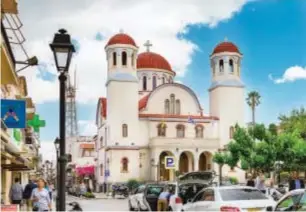  ??  ?? OLD-WORLD CHARM Rethymnon’s Greek Orthodox churches are distinctiv­e in character