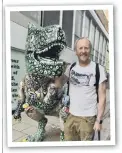  ??  ?? An old dinosaur and me (right) in Norwich