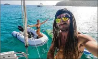  ?? JOHN JASO VIA THE NEW YORK TIMES ?? Jaso reclaimed his boat in 2022 after pandemic restrictio­ns kept it in Turks and Caicos and took girlfriend Jayden Davila on a Caribbean tour. “It’s really a beautiful existence for him out there,” Davila says.