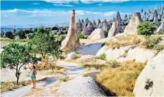  ??  ?? Rock stars: Cappadocia’s volcanic landscapes are like something out of a fairy tale