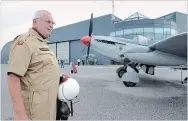  ?? BARRY GRAY THE HAMILTON SPECTATOR ?? Dennis Bradley on June 4, 2012 at the museum, marking the 40th anniversar­y of the test flight of the museum’s first restored plane, a Firefly.