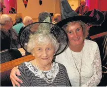  ??  ?? Coven Maureen Richmond and Eleanor Bowman dressed as witches.