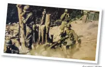  ?? Courtesy photo ?? A photo of Arden Moser (far right) at a mortor position in Korea.