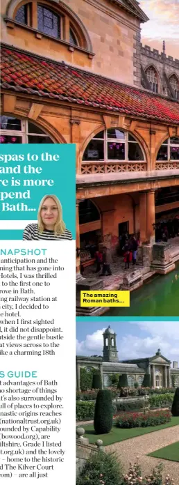  ??  ?? The amazing Roman baths…