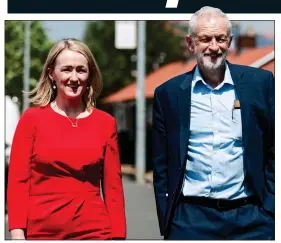  ?? ?? ALLIES: Rebecca Long-Bailey has been tipped to succeed Jeremy Corbyn