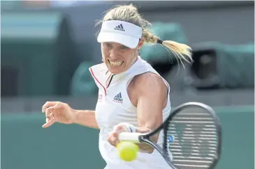  ?? EPA ?? Angelique Kerber returns a shot to Naomi Osaka during their third round match.