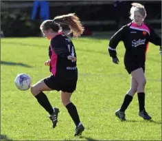  ??  ?? Abbie Devereux of Bridge Rovers controls the ball.