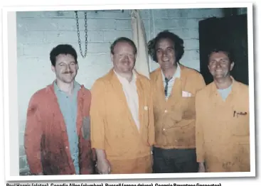  ??  ?? Paul Harris (plater), Geordie Allen (plumber), Russell (crane driver), Georgie Rowntree (inspector).