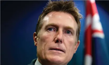  ?? Photograph: Richard Wainwright/AAP ?? Christian Porter denies the rape allegation­s. He has said if he resigned ‘there would be no rule of law left’.