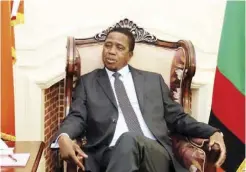  ??  ?? President Lungu