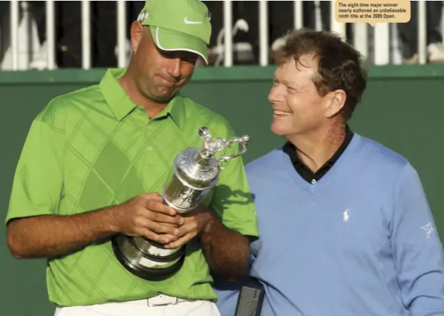  ??  ?? The eight-time major winner nearly authored an unbelievab­le ninth title at the 2009 Open.