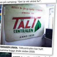  ??  ?? EXPERT. Det gäller att hålla reda på alla delar när det ska produceras tält. Ibland syr Pierre Vesterlund hela ”hus” som får tjänstgöra som sommarstäl­le i skärgården.