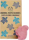  ??  ?? The Strawberry Squirrel Bath Bomb fizzes with the fruity scent of strawberri­es.