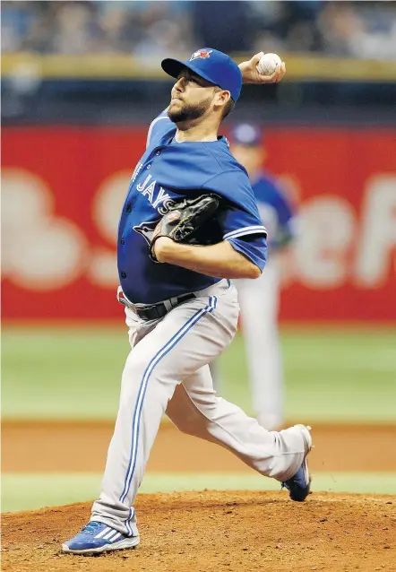  ?? — GETTY IMAGES FILES ?? Ryan Tepera has made himself a valuable member of the Toronto Blue Jays’ bullpen this season, eight years after being drafted by the organizati­on. He’s now eyeing a starting role.