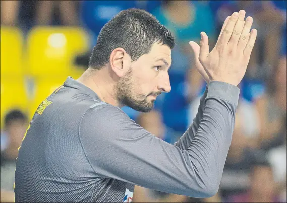  ?? FOTO: MANEL MONTILLA ?? Arpad Sterbik jugó dos temporadas en el Barça (2012-2014). Su marcha ese año al Vardar precipitó la vuelta de Gonzalo Pérez de Vargas al Palau, entonces cedido al Toulouse