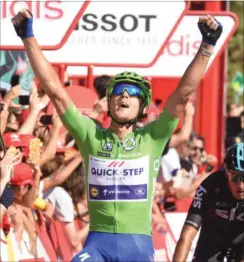  ?? FOTO: ALL OVER PRESS ?? Matteo Trentin fik i går sin tredje etapesejr i årets Vuelta a España.