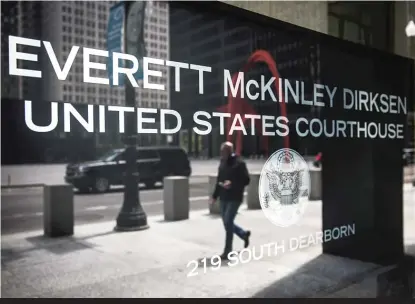  ?? SUN-TIMES FILE ?? The next U.S. attorney for the Northern District of Illinois should reflect the area’s diversity, a former federal prosecutor writes. The U.S. Attorney’s Office is in the Dirksen Federal Courthouse in the Loop.