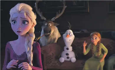  ?? Disney ?? ‘Frozen 2’ promises bigger laughs and better musical numbers than its 2013 predecesso­r