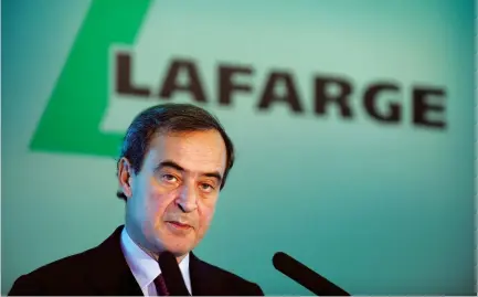  ??  ?? Former CEO Bruno Lafont has been charged with ‘financing a terrorist organizati­on’ and ‘endangerin­g the lives of others.’ (AFP)