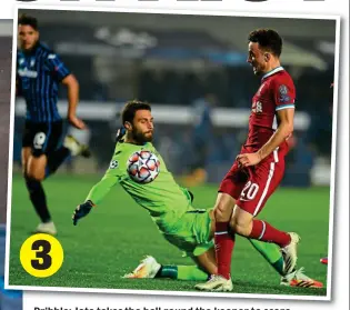  ?? GETTY IMAGES ?? 3
Dribble: Jota takes the ball round the keeper to score