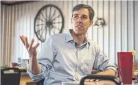  ?? SERGIO FLORES BLOOMBERG ?? Senate candidate Beto O’Rourke said he “can think of nothing more American” than to “take a knee, for your rights.”