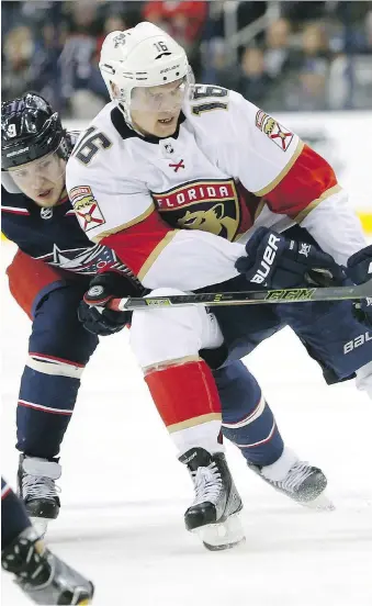  ?? JAY LAPRETE/THE ASSOCIATED PRESS ?? Florida Panthers centre Aleksander Barkov is playing more minutes and racking up more points while remaining responsibl­e defensivel­y for a team currently out of the playoff picture.