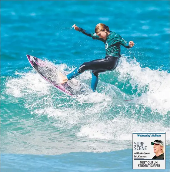  ?? Picture: SURFING QUEENSLAND ?? Gold Coast surfer Rico Haybittle will look to continue his strong 2018 form this weekend.