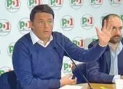  ??  ?? Renzi alla direzione Pd di lunedì scorso