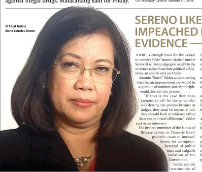  ??  ?? Chief Justice Maria Lourdes Sereno