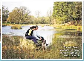  ??  ?? The Wild Boar’s woodland is a great place to work off a delicious lunch